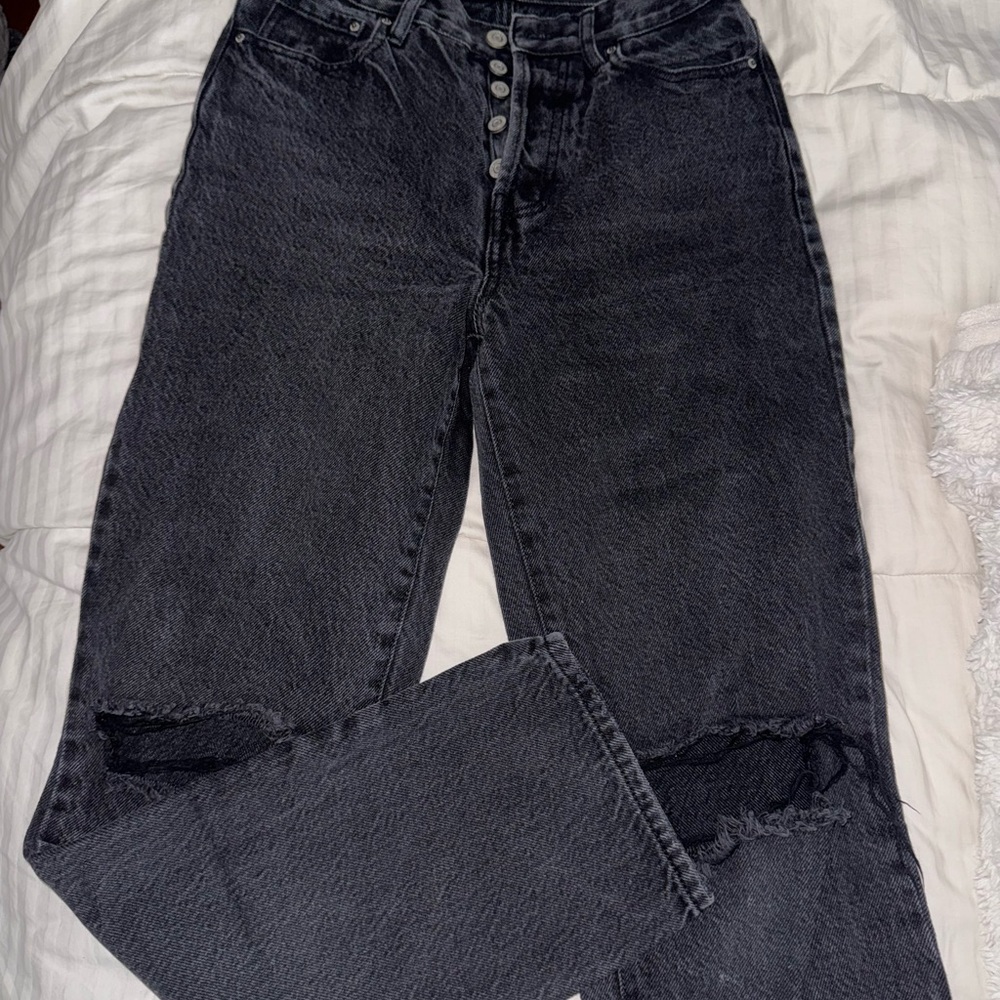 PacSun Black High Rise Distressed Jeans